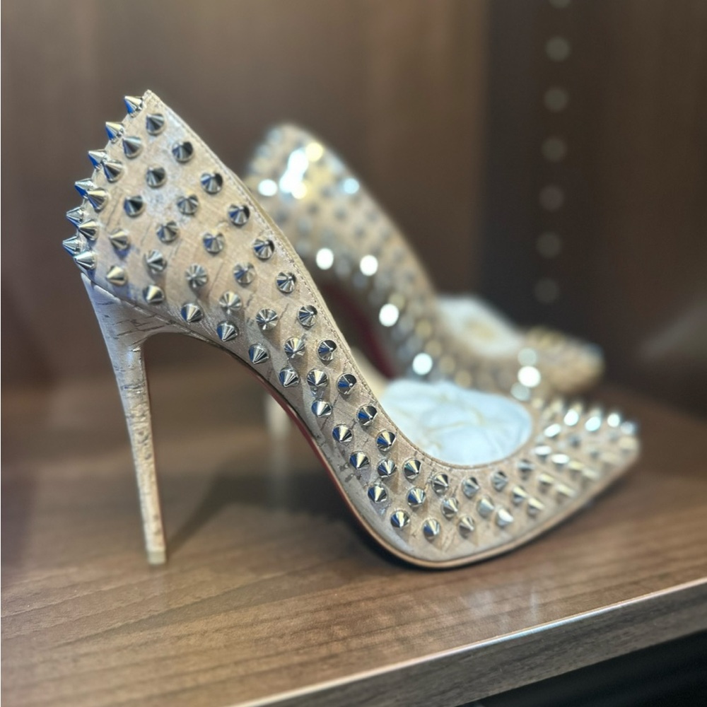 Christian Louboutin Follies Spikes 100 Liege Pepite